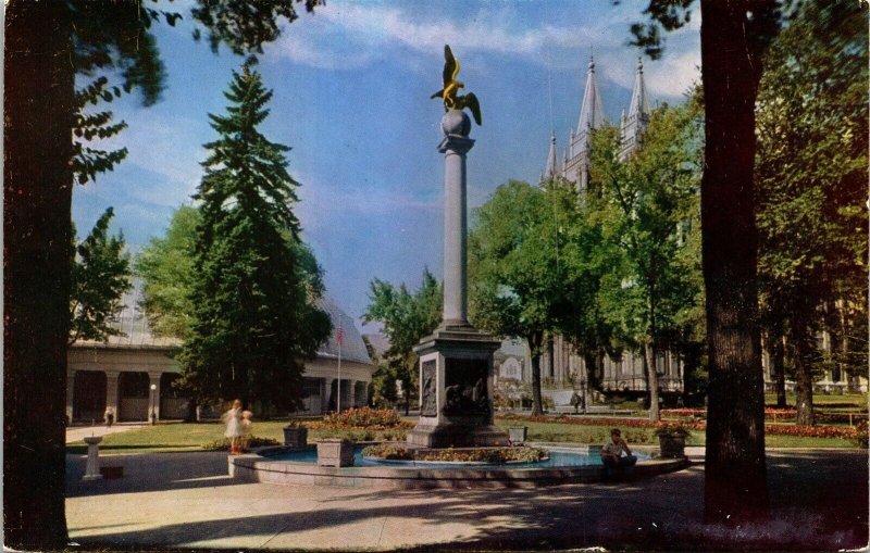 Sea Gull Monument Temple Square Salt Lake City Utah UT Postcard VTG UNP Vintage 