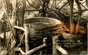 Vtg RPPC Real Photo The Wishing Well at Ramona's Marriage Place San Diego, CA