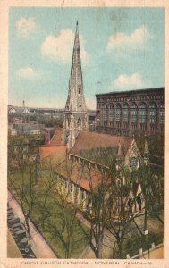Vintage Postcard 1938 Christ Catholic Church Cathedral Montreal Canada CAN