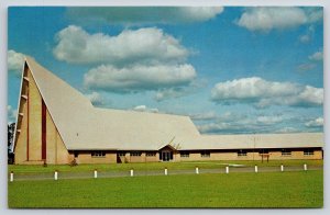 Hayward Wisconsin~First Lutheran Church Exterior View~Publ GR Brown~Vintage PC