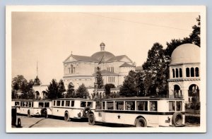 K1/ Washington D.C. RPPC  Postcard c1940 Franciscan Monestary Bus 292