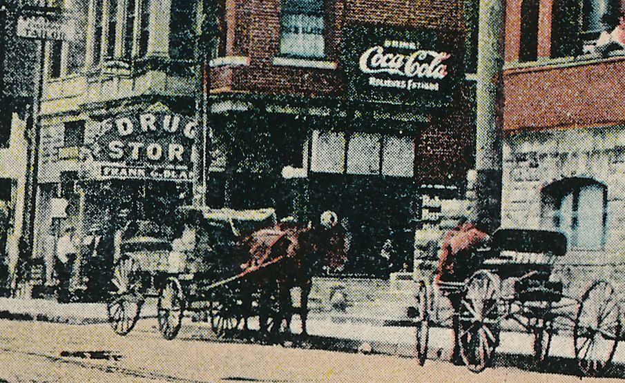 Post Office at Clarksburg WV, West Virginia CocaCola Signage pm
