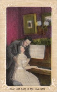 Romantic Couple Woman Playing Piano Your Last Note Is The Love Note