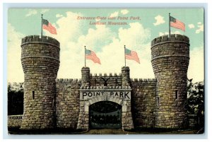c1910's Entrance Gate Into Point Park Lookout Mountain Chattanooga TN Postcard 