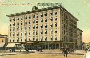 Postcard Antique View of Downey House Building in Lansing, MI.            Y9