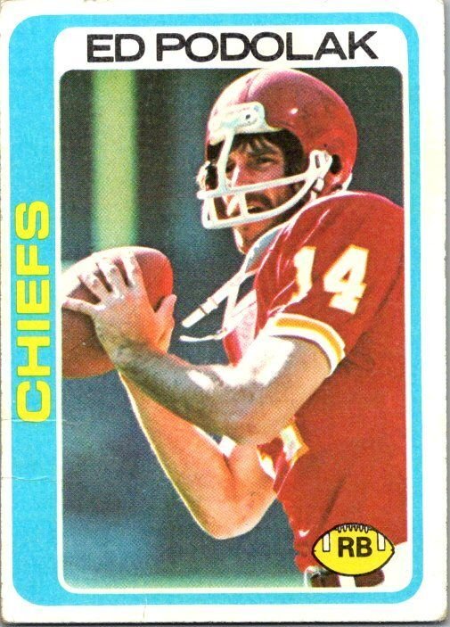 1978 Topps Football Card Ed Podolak Kansas City Chiefs sk7170