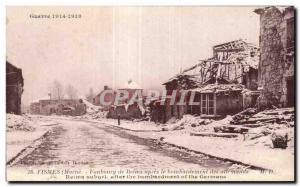 Postcard Old Faubourg de Reims after the bombing of German Reims suburl partn...