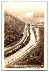 1940 The Narrows View From Lover's Leap Cumberland MD RPPC Photo Postcard