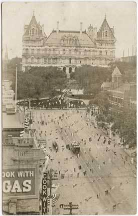 Albany NY Trolley Street View RPPC Real Photo Postcard