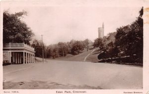 J66/ Cincinnati Ohio RPPC Postcard c1910 Eden Park Scene Tower  228