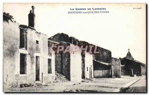 Old Postcard War in Lorraine Mandres aux Quatre Tours