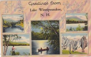 New Hampshire Greetings From  Lake Winnepesaukee 1947