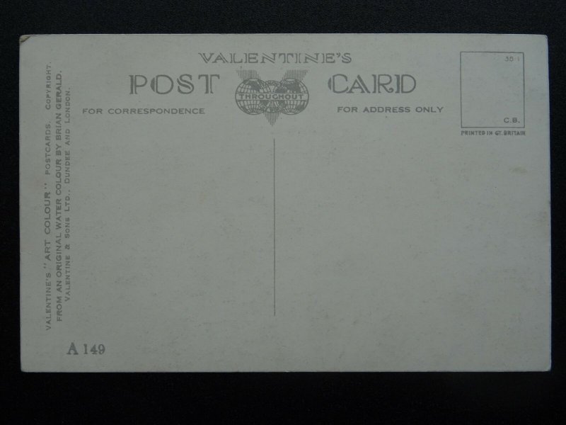 Wales PASS OF NANT FFRANCON Artist Brian Gerald c1934 Postcard by Valentine