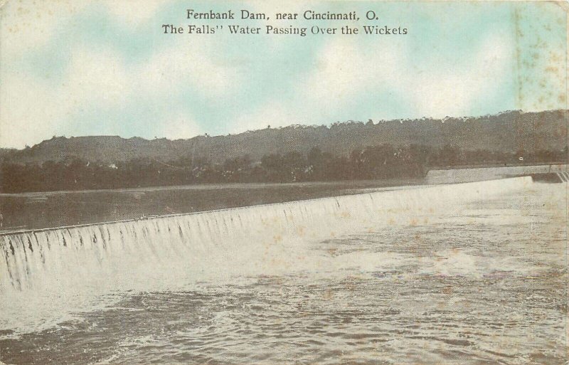United States Fernbank Dam near Cincinnati Ohio falls water passing over wickets 