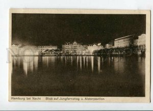 3151611 Germany HAMBURG Jungfernstieg Alsterpavillon NIGHT OLD