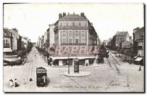 Old Postcard Grenoble View of the tram station