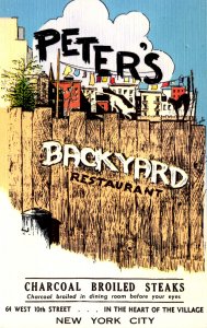 New York, New York - Peter's Backyard Restaurant - on W. 10th Street - c1950