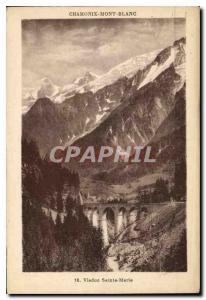 Old Postcard Chamonix Sainte Marie Viaduct