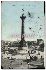 Old Postcard Paris's Bastille Square