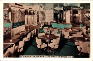 Postcard Piccadilly Circus Bar 227 West 45th Street in New York City