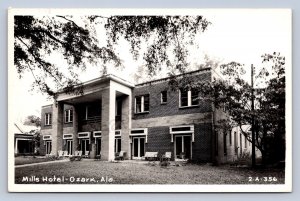 J89/ Ozark Alabama RPPC Postcard c1940s Cline Mills Hotel Building 183