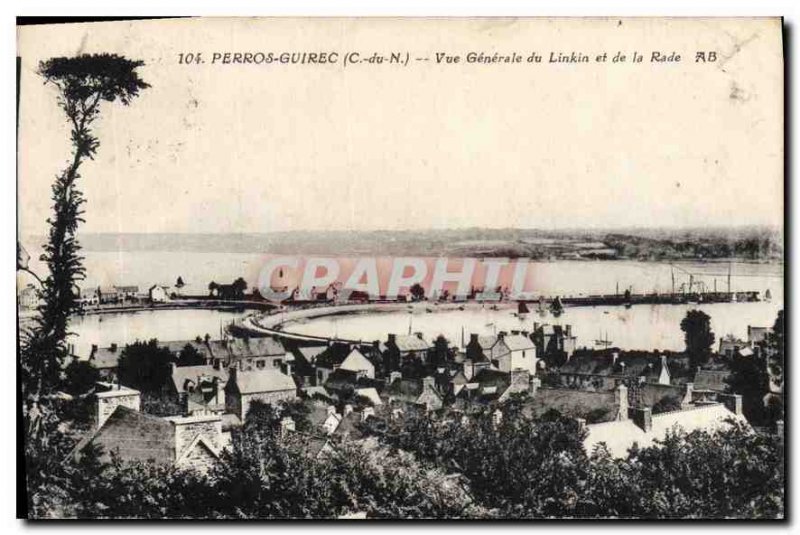 Old Postcard Perros Guirec C N Vue Generale Linkin and Rade