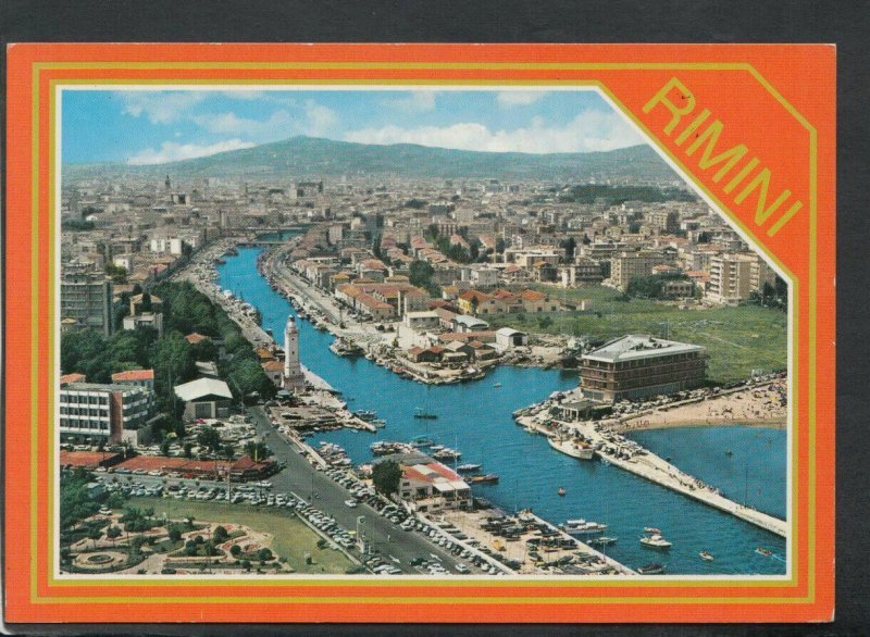 Italy Postcard - Aerial View of Rimini - Canal Harbour From The Plane   RR6676