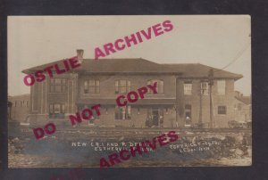 Estherville IOWA RPPC 1910 DEPOT Train Station C.R.I. & P. RR nr Lake Okoboji IA