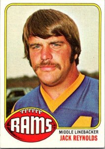 1976 Topps Football Card Jack Reynolds Los Angeles Rams sk4643