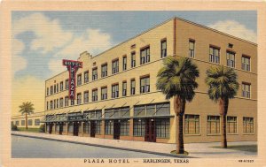 J38/ Harlingen Texas Postcard Linen Plaza Hotel Building 107