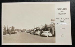 Mint USA Real Picture Postcard RPPC Boulder City View Nevada