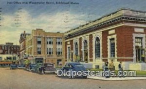 Post Office And Washington Street Biddeford Maine USA Post Office 1949 postal...