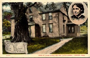 Massachusetts Concord Home Of Luisa Alcott and Her Little Women 1912