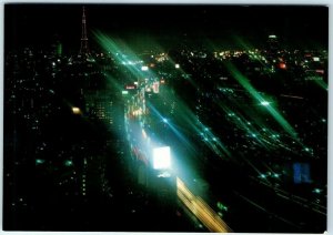 Downtown Tokyo at night, seen from the Blue Pacific sky lounge - Tokyo, Japan