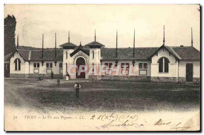 Old Postcard Vichy pigeon shooting