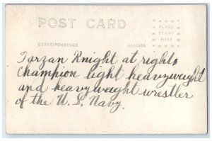 c1923 USS Colorado Tarzan Knight Heavyweight Wrestler Sailor RPPC Photo Postcard