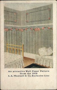 S.A. Maxwell & Co Wallpaper Wall Paper Ad Advertising Home Decorating c1910 PC