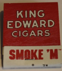 King Edward Cigars Smoke 'M 20 Strike Matchbook