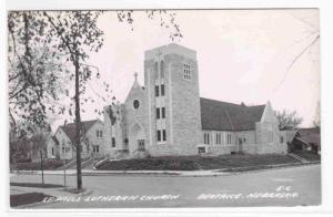 St Paul Lutheran Church Beatrice Nebraska RPPC postcard United