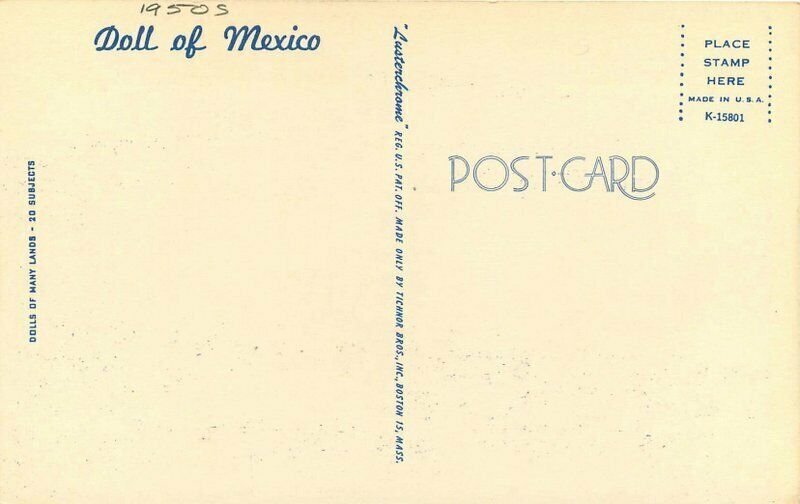 Mexico Beautiful 1950s Artist impression Tichnor Postcard 21-12229