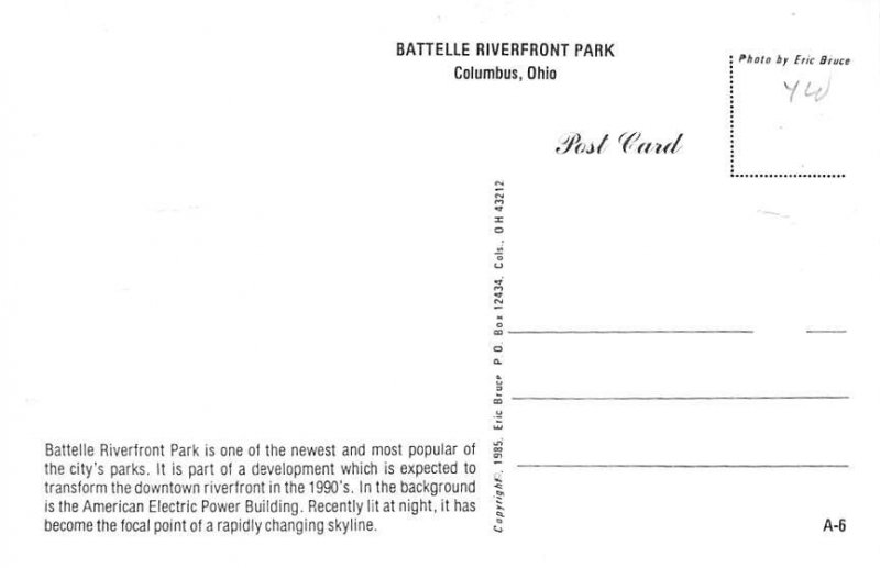 Battelle Riverfront Park , Columbus, Ohio  