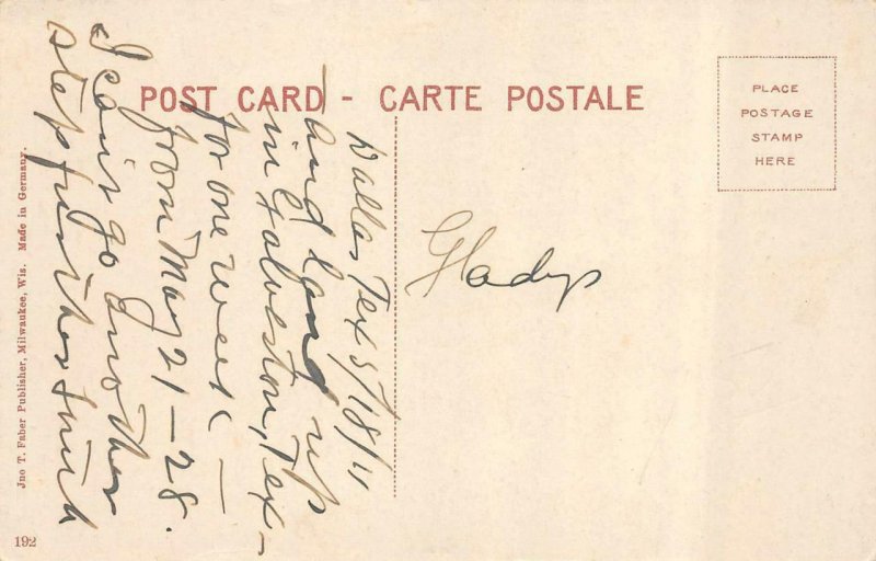 DALLAS, TX Texas      TRINITY COLLEGE       1911 Postcard