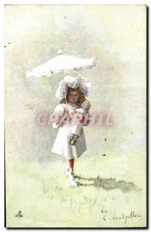 Old Postcard Fantasy Children Doll