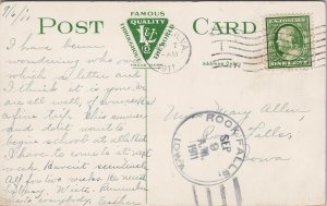 Norfolk VA Main Street Monument Trolleys Pedestrians c1911 Postcard F46