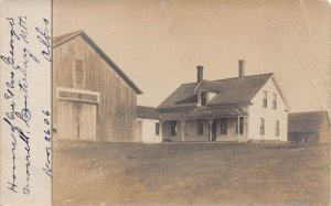 J81/ Centerburg New Hampshire RPPC Postcard c1910 Morrell Home Barn 197