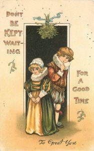 Postcard C-1905 Children don't be kept waiting Artist International 23-8351