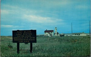 USA Point WIlson Lighthouse Washington Chrome Postcard 09.98