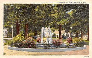 Fountain in Park North East, Pennsylvania PA  