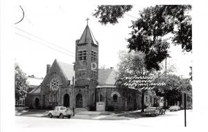 C22/ Allegan Michigan Mi Real Photo RPPC Postcard c40s Methodist Church