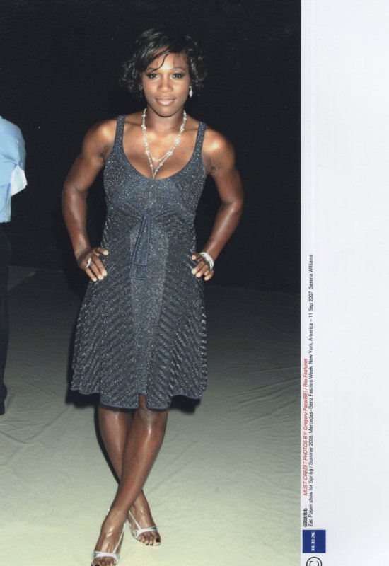 Serena Williams At 2008 Mercedes Benz Fashion Week Tennis Press Photo